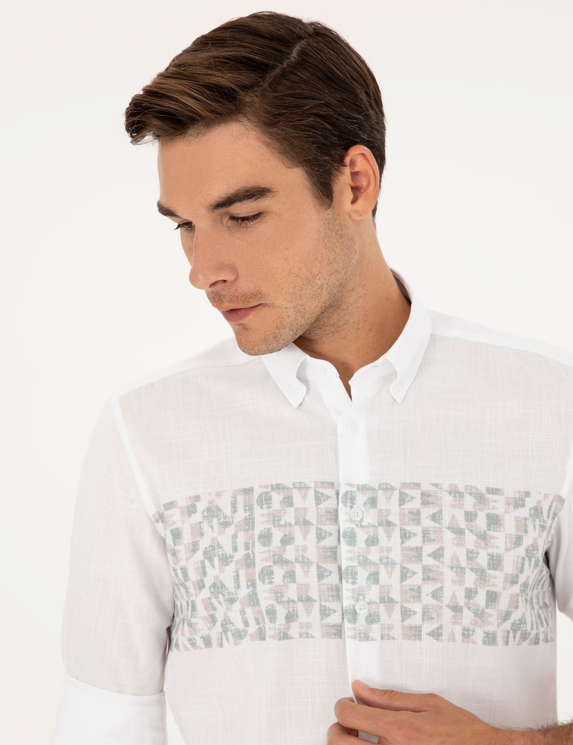 Green Regular Fit Long Sleeve Shirt