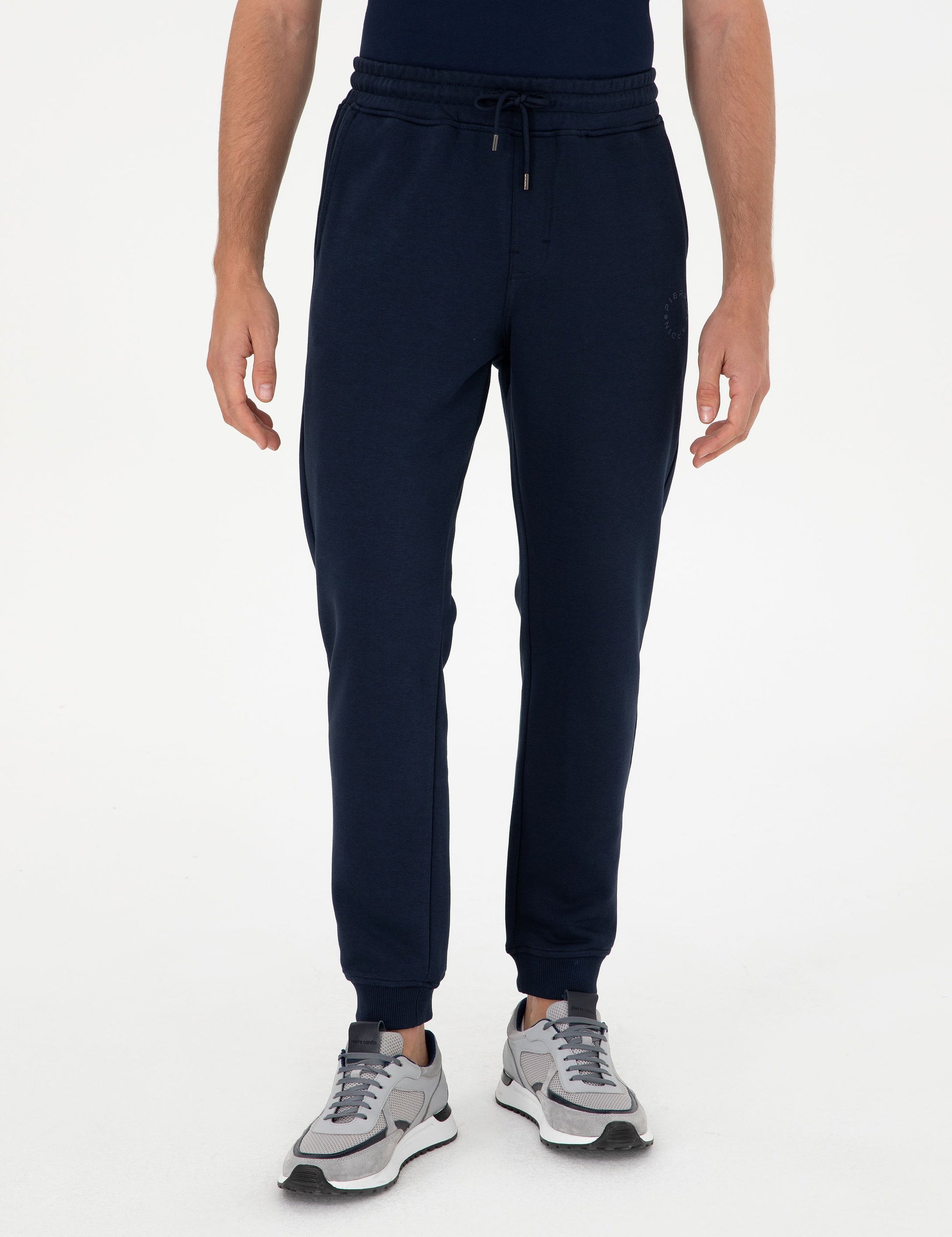 Navy Blue Slim Fit Leg Elastic Tracksuit