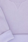 Girls' Lilac Basic Chiffon Crew Neck Sweatshirt