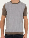 Mink Melange Slim Fit Crew Neck Sweater T-Shirt