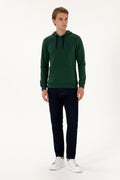 Men's Dark Green Basic Sweatshirt