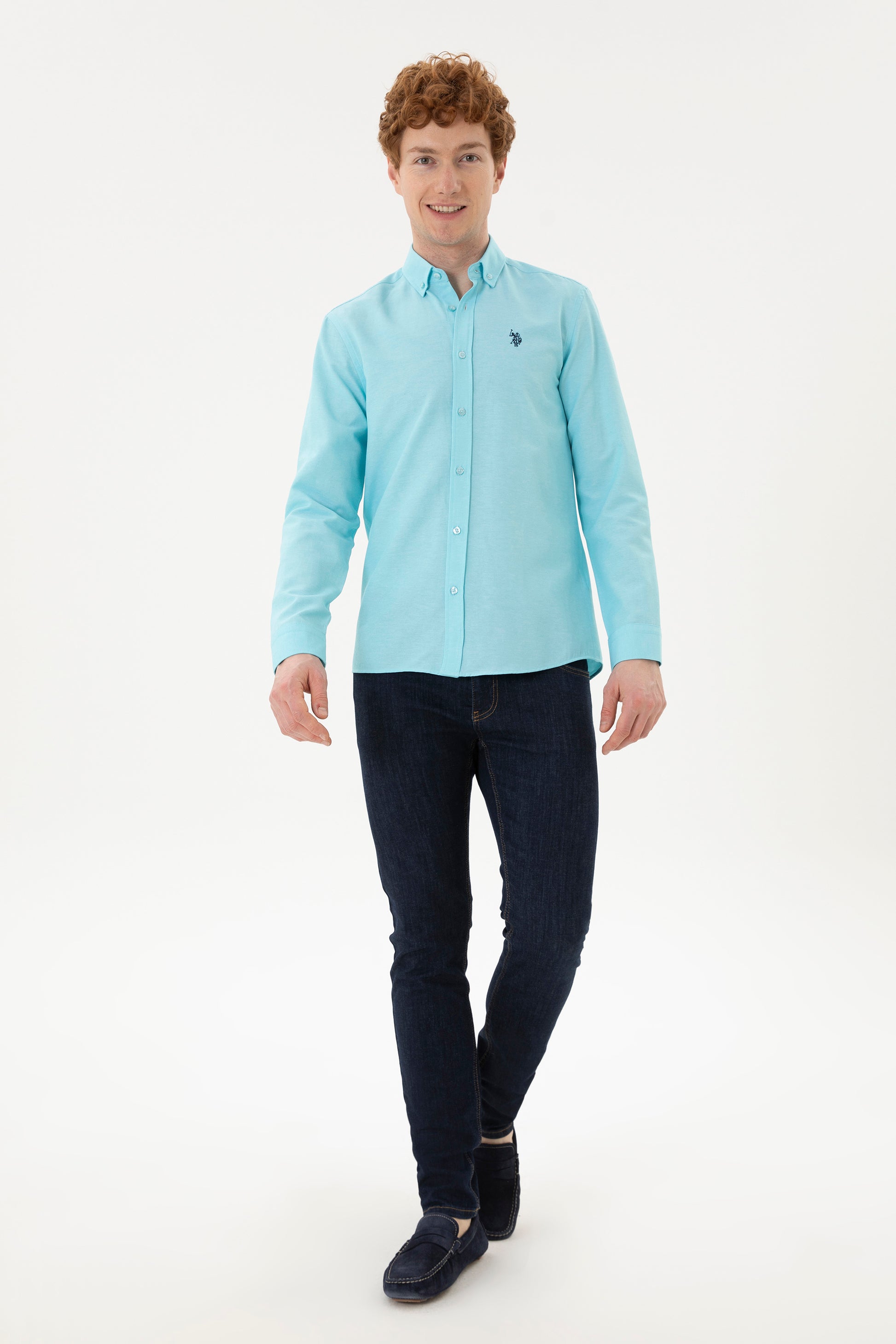 Men's Mint Long Sleeve Basic Shirt