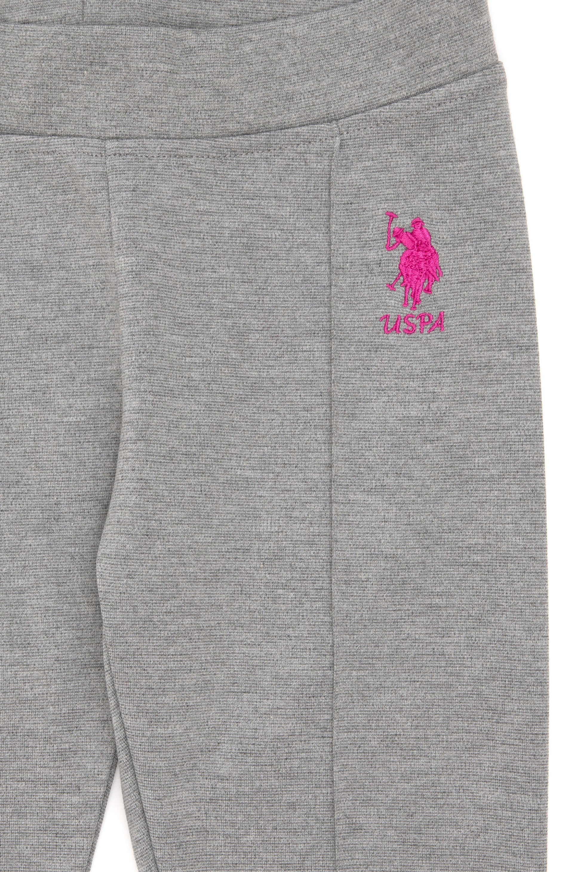 Girls' Grey Melange Leggings