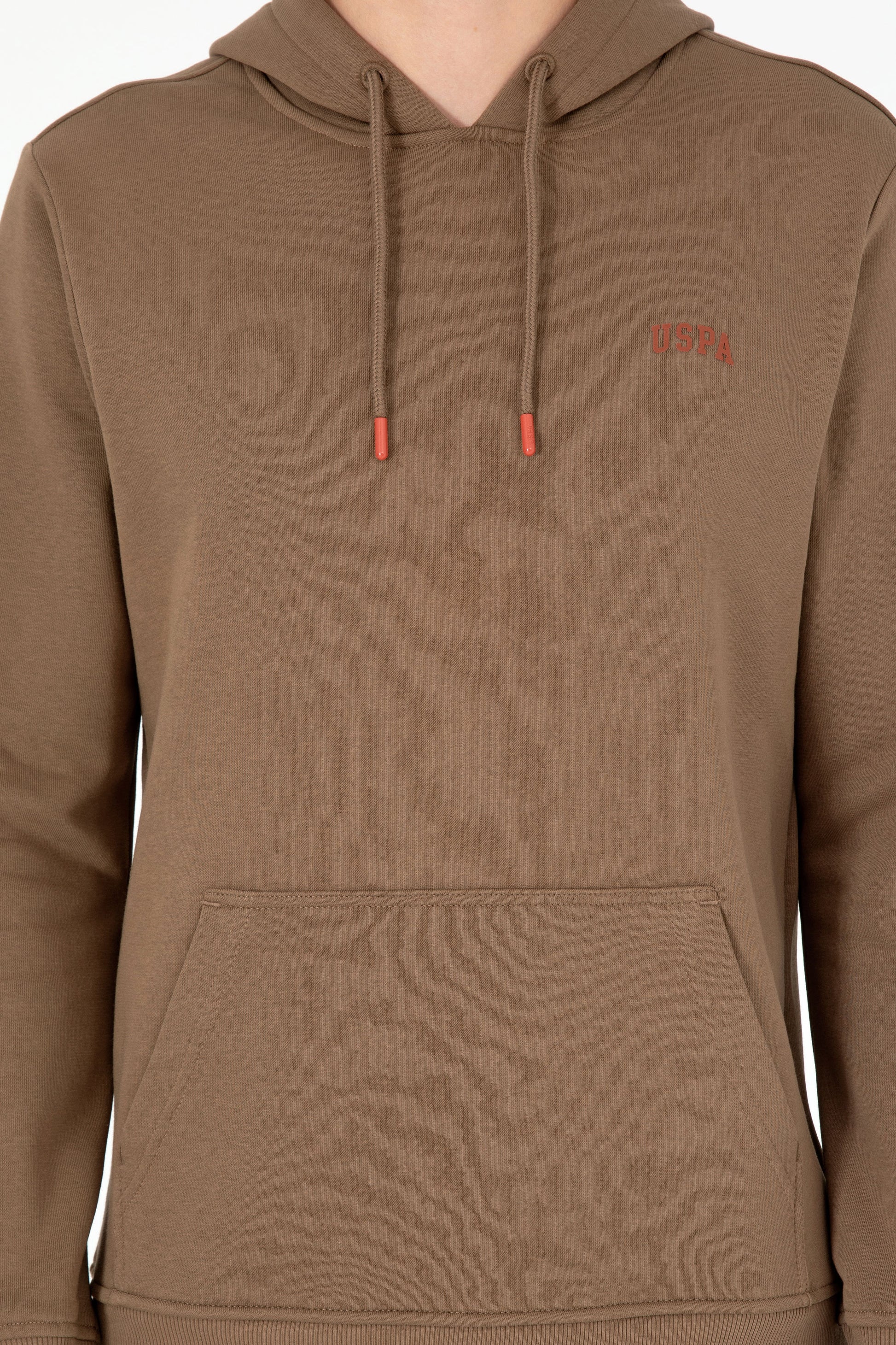 Men's Hooded Khaki Basic Charcoal Sweatshirt