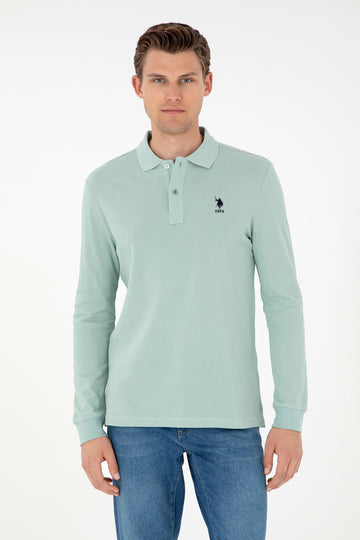 Men's Water Green Basic Sweatshirt