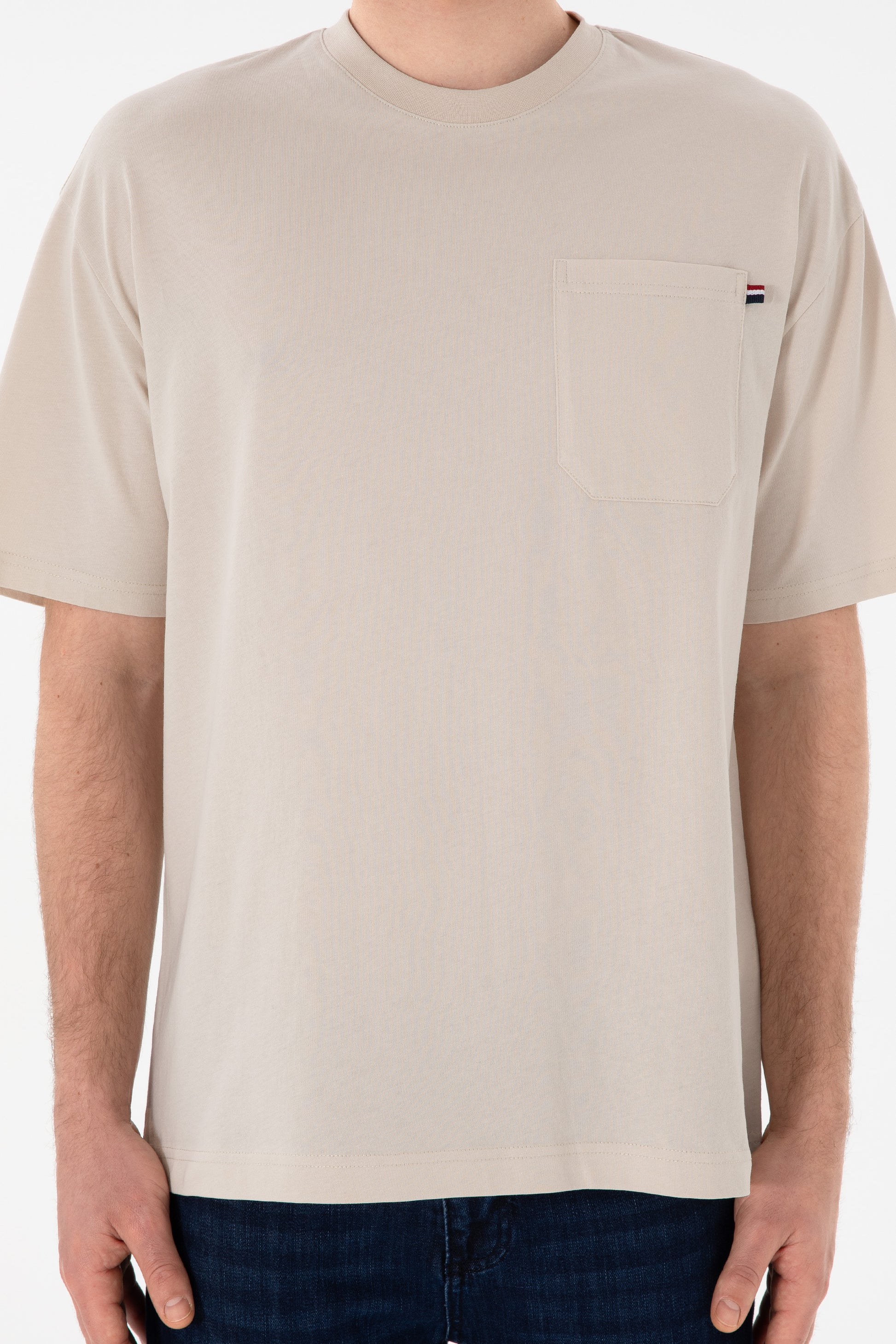 Men's Comfort Fit Crew Neck Stone T-Shirt