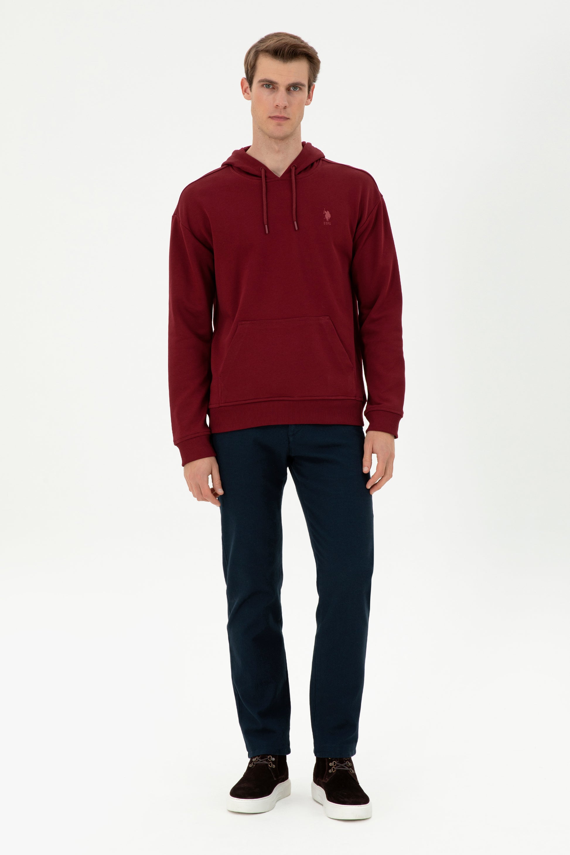 Men's Burgundy Basic Sweatshirt