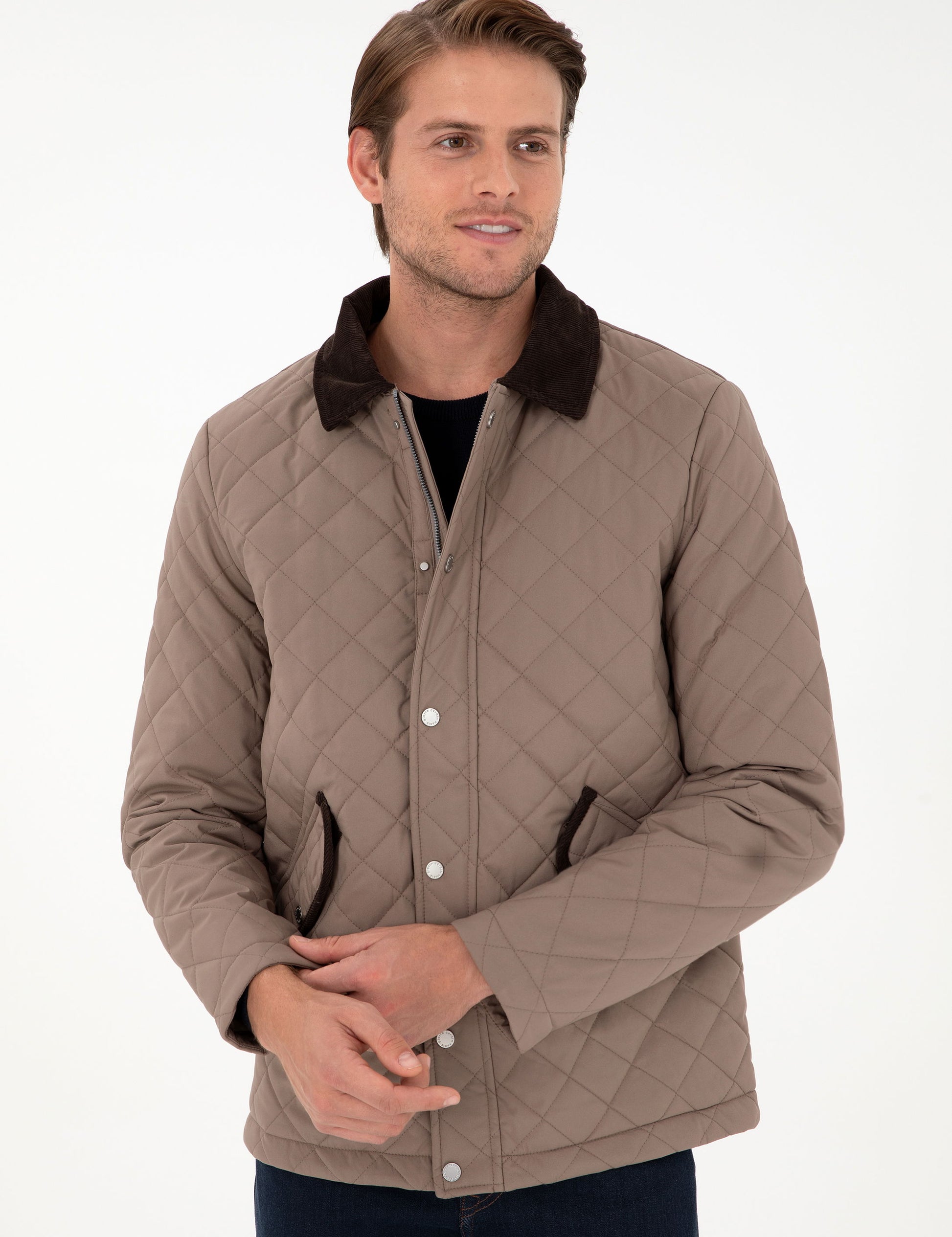 Mink Quilted Pocket Coat