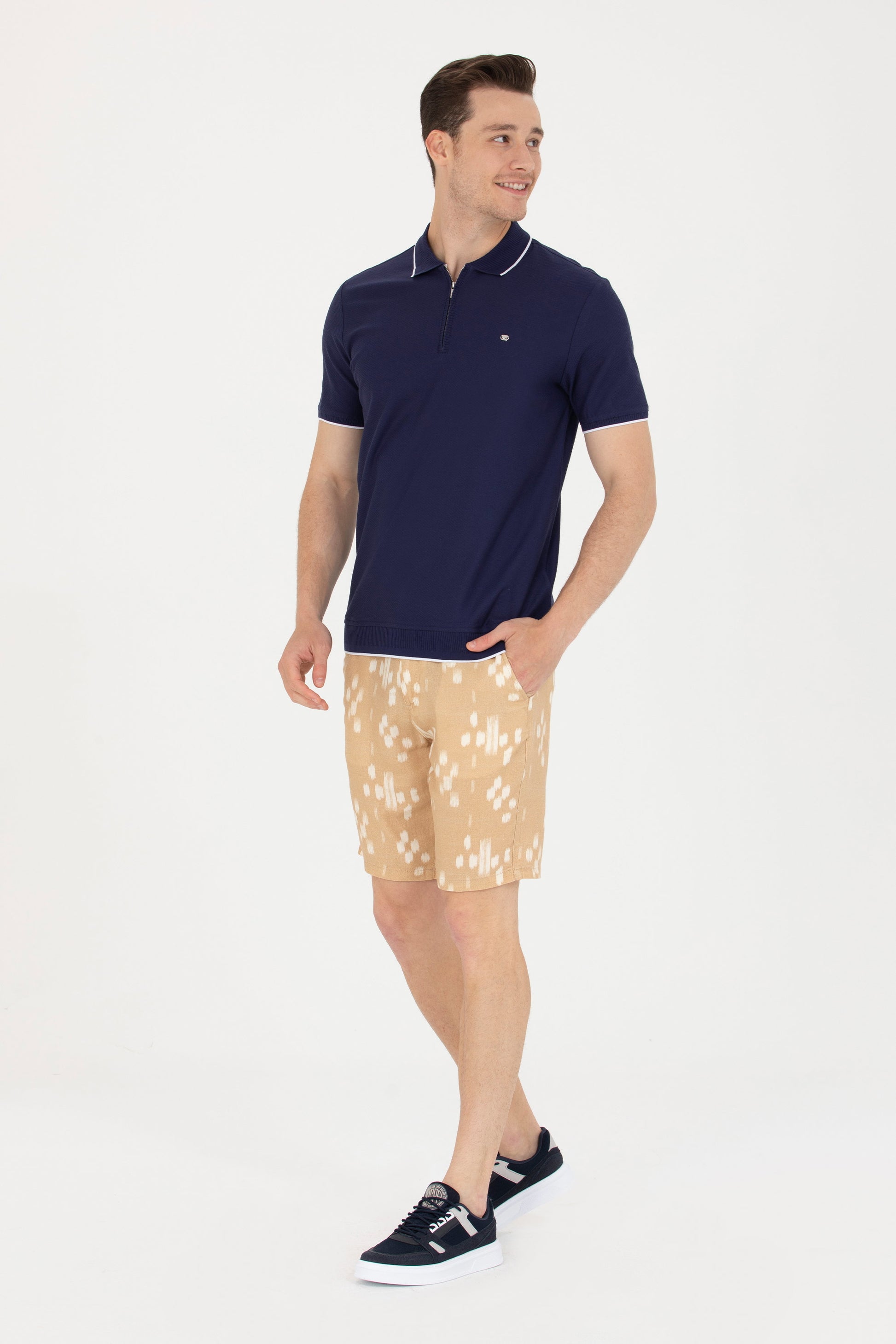 Men's Camel Woven Shorts