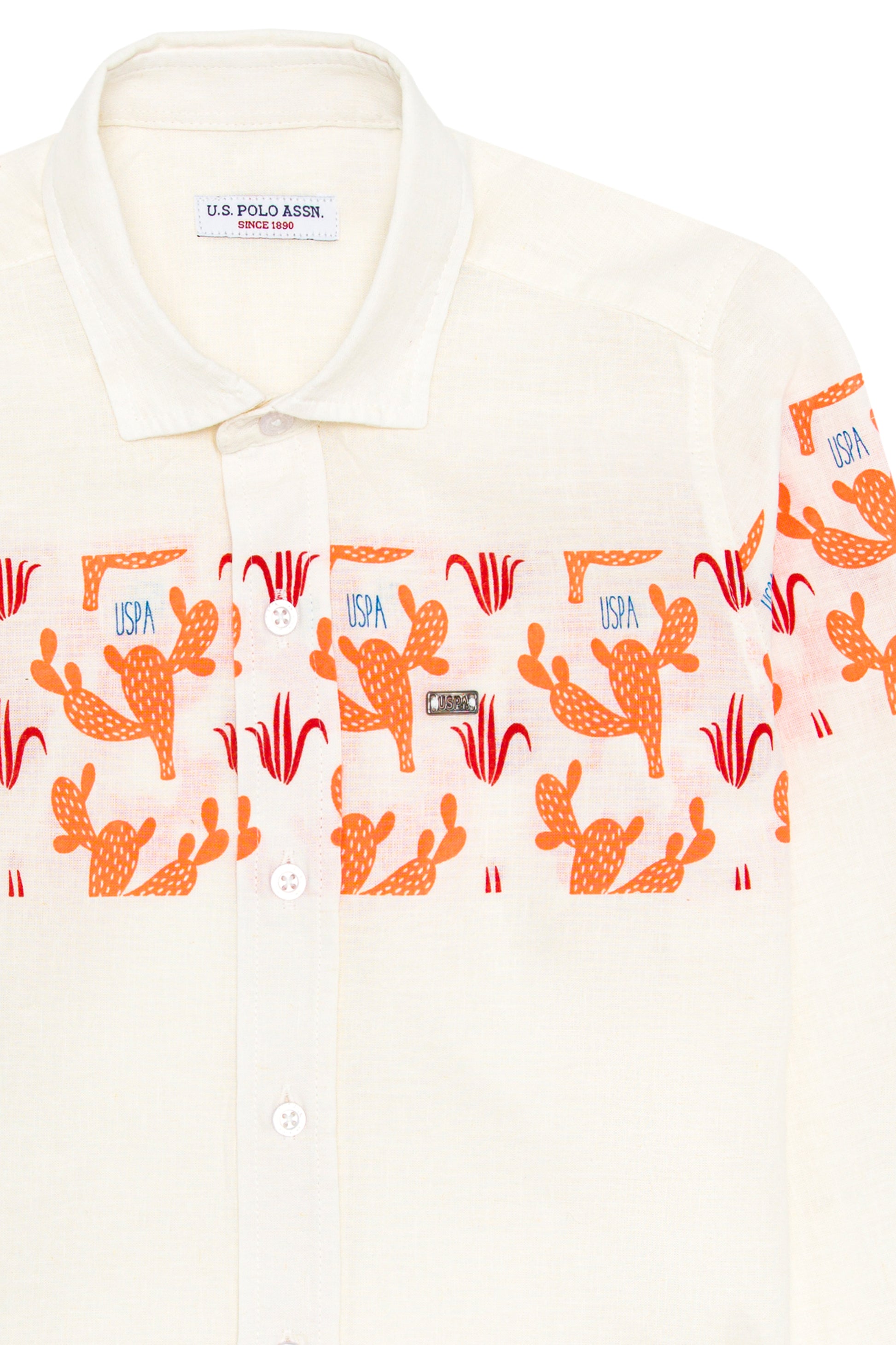 Boy's Orange Long Sleeve Shirt