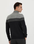 Anthracite Melange Slim Fit Turtleneck Sweater