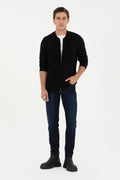 Men's Black Knitwear Cardigan