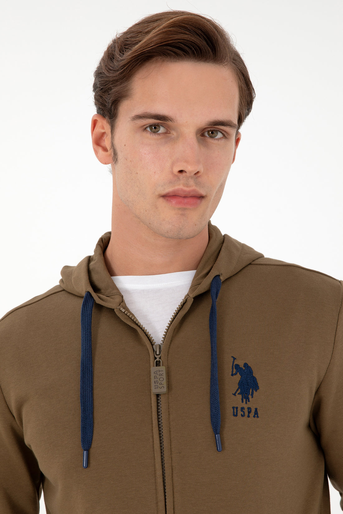 Men's Khaki Knitted Cardigan