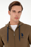 Men's Khaki Knitted Cardigan