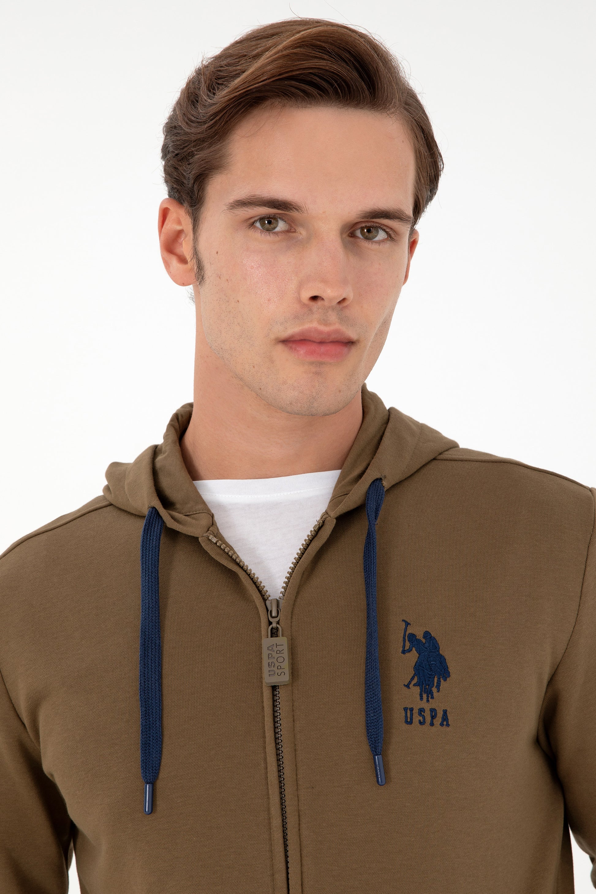 Men's Khaki Knitted Cardigan