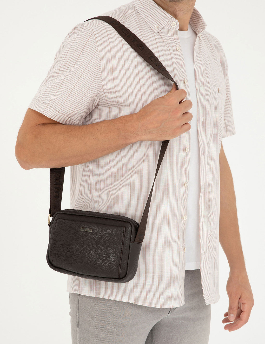 Men's Brown Shoulder Bag