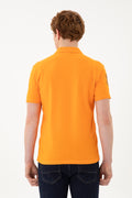 Men's Orange Basic T-Shirt