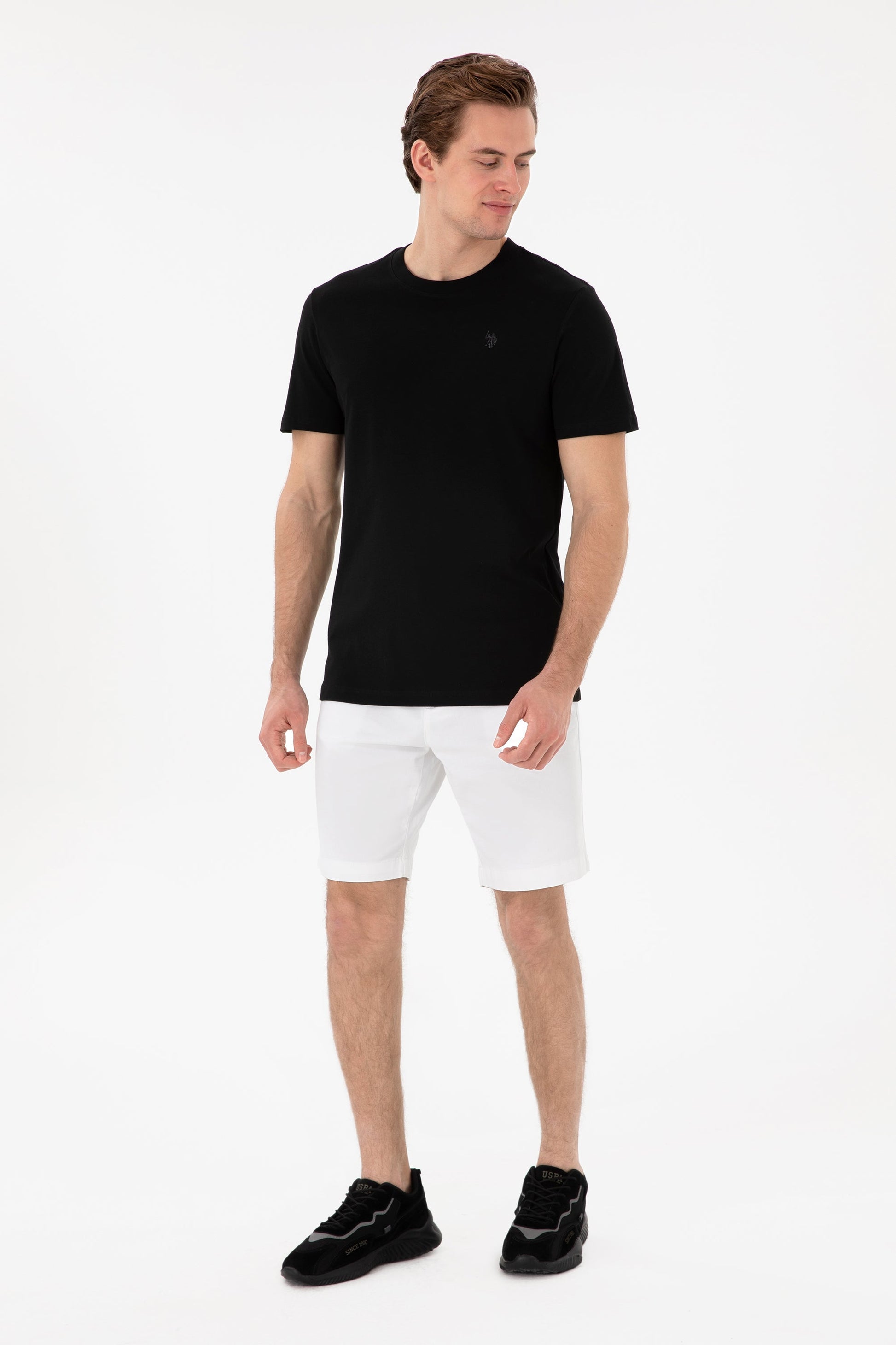 U.S. Polo Assn. - Men's Regular Fit Crew Neck Black Basic T-Shirt