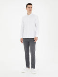 Beige Slim Fit Long Sleeve Shirt