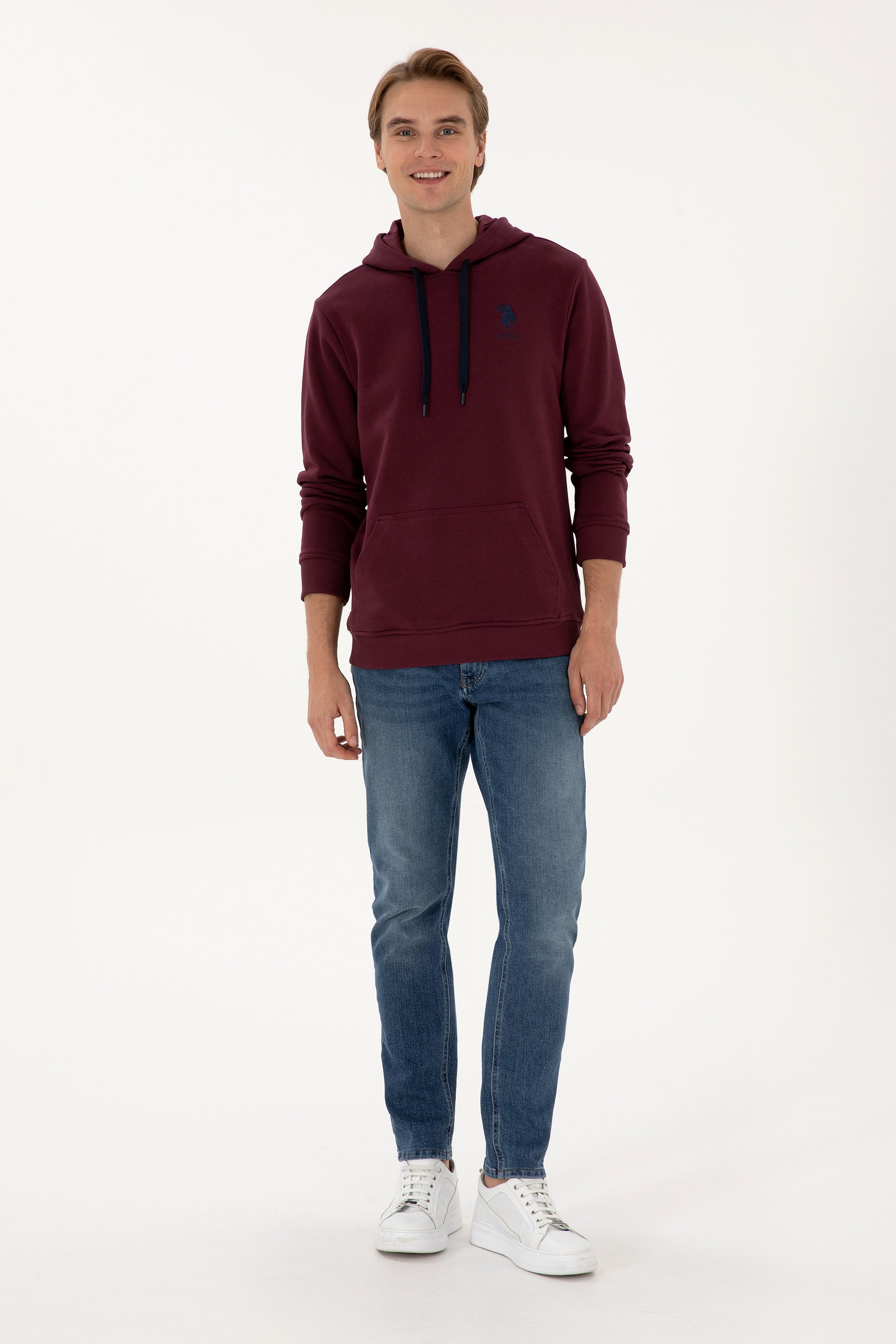 Men's Burgundy Basic Sweatshirt