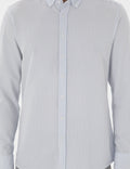 Light Blue Slim Fit Striped Long Sleeve Shirt