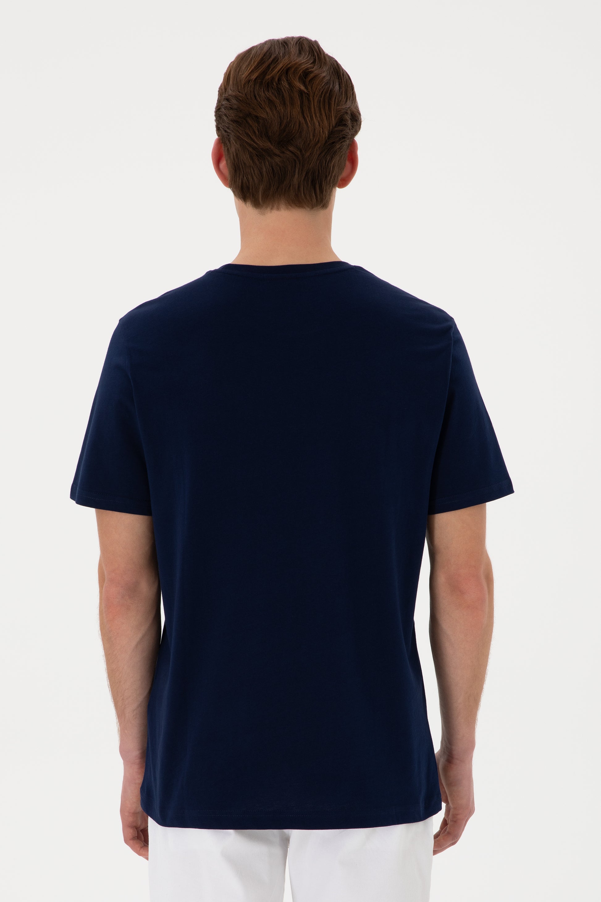 Men's Regular Fit Crew Neck Navy T-Shirt