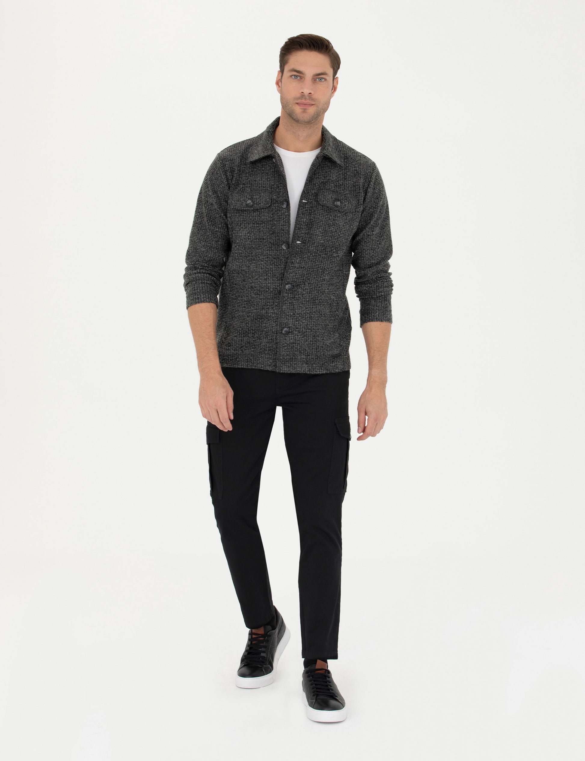 Anthracite Regular Fit Knitted Shirt