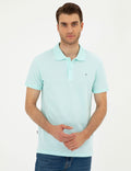 Aqua Green Slim Fit Basic T-Shirt