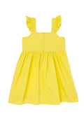 Girls' Neon Yellow Sleeveless Woven Dress