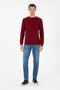 Men's Burgundy Basic Sweatshirt