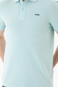 Men's Water Green Basic T-Shirt