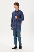 Men's Indigo Long Sleeve Shirt