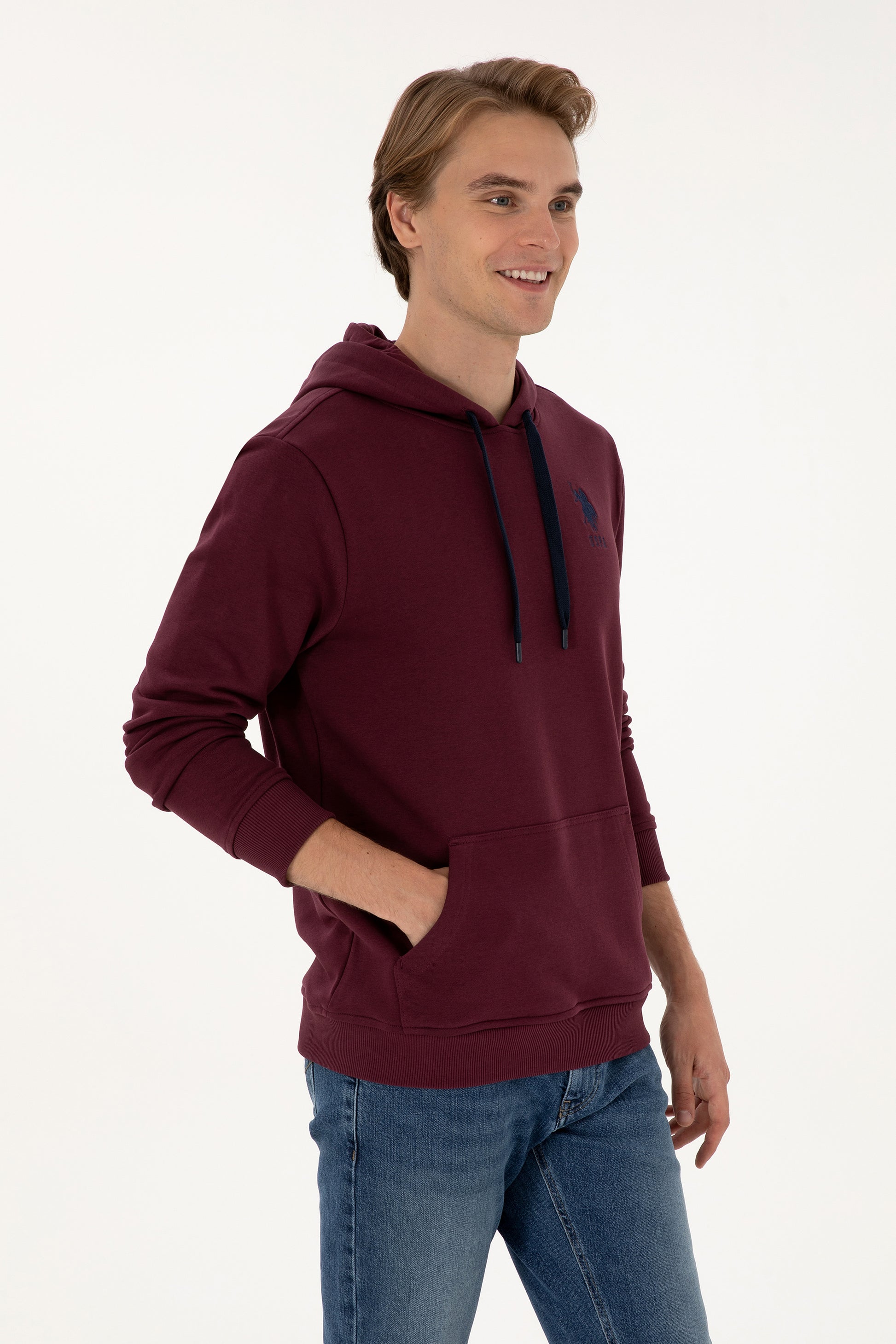 Men's Burgundy Basic Sweatshirt