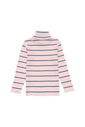 Girls' Powder Pink Turtleneck Sweatshirt