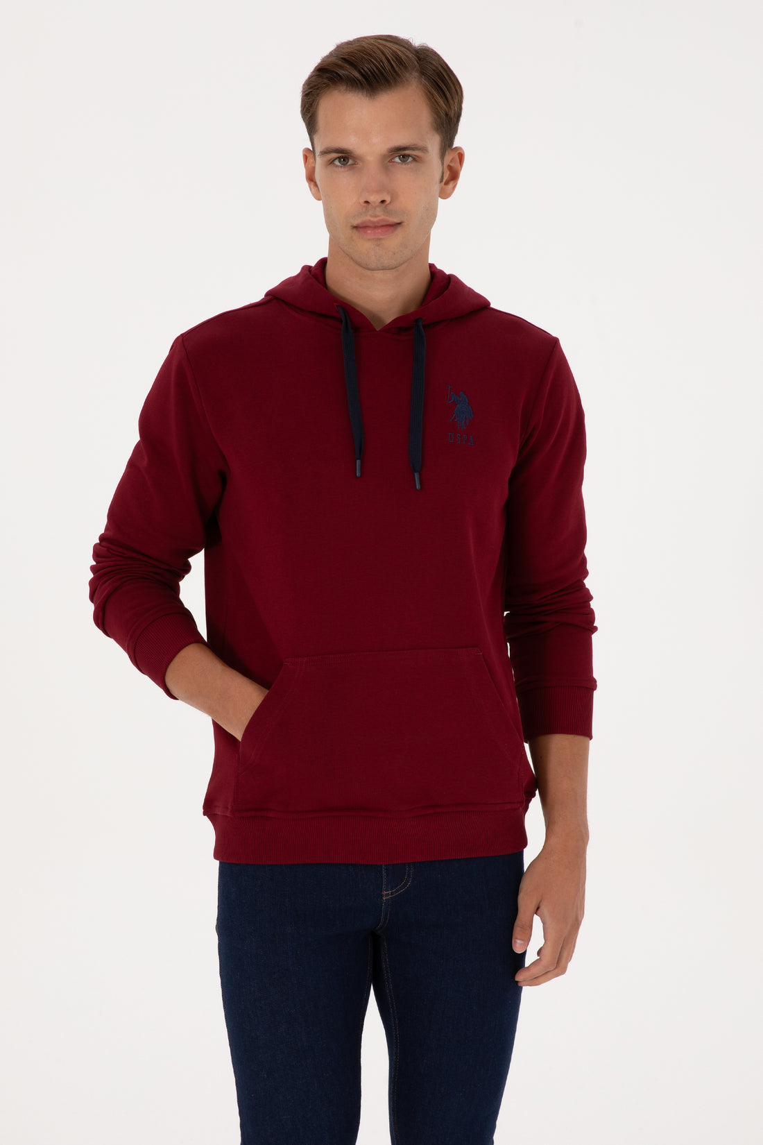 Men's Burgundy Basic Sweatshirt