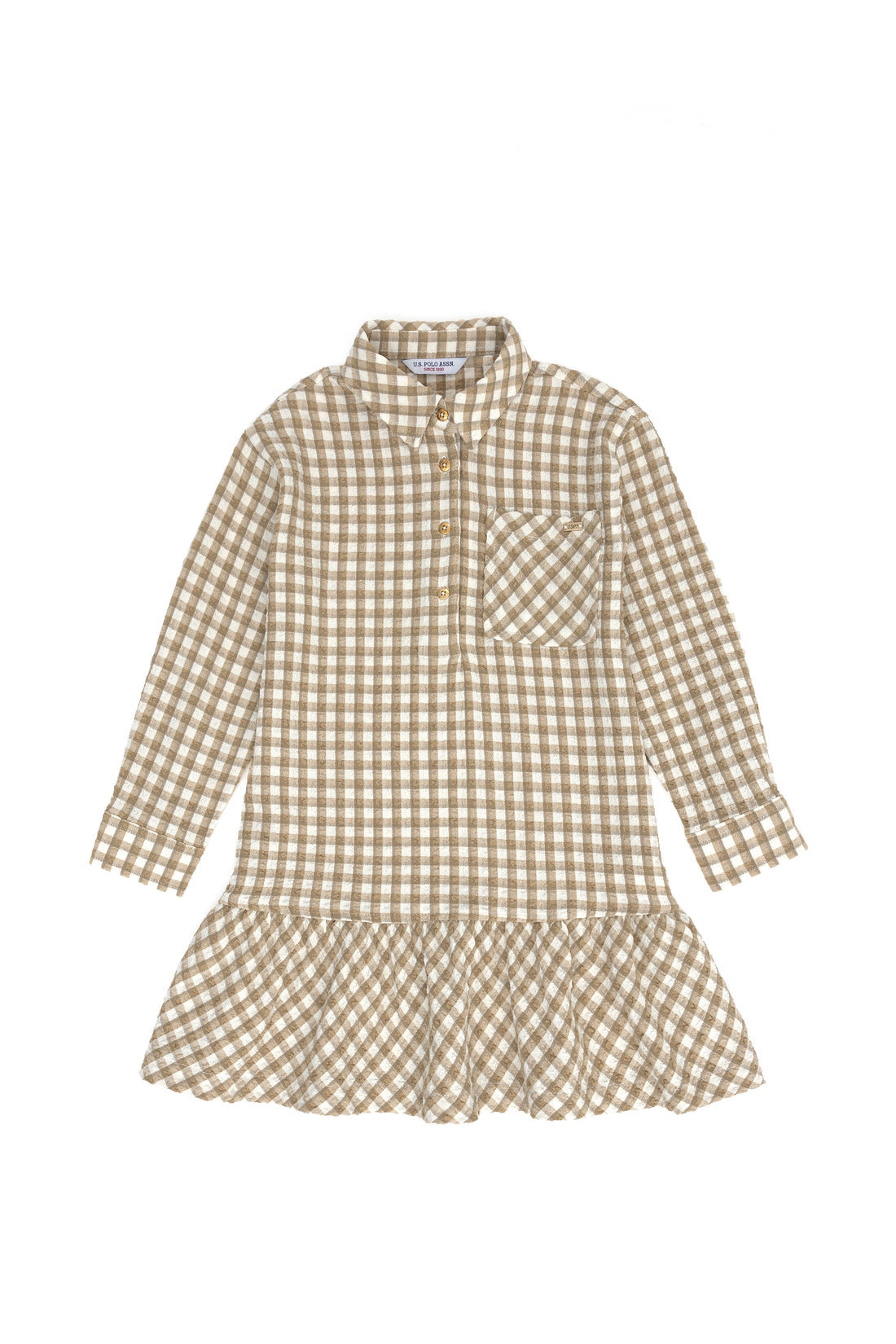 Girls' Coconut Long Sleeve Knitted Dress