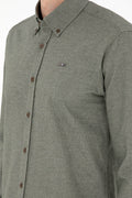 Men's Khaki Long Sleeve Shirt