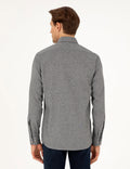 Grey Slim Fit Long Sleeve Shirt