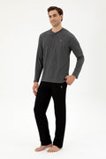 Men's Anthracite Melange Pajama Set