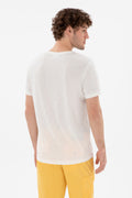 Men's Regular Fit Crew Neck Modal Ecru Basic T-Shirt