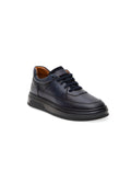 Navy Blue 100% Leather Casual Shoes