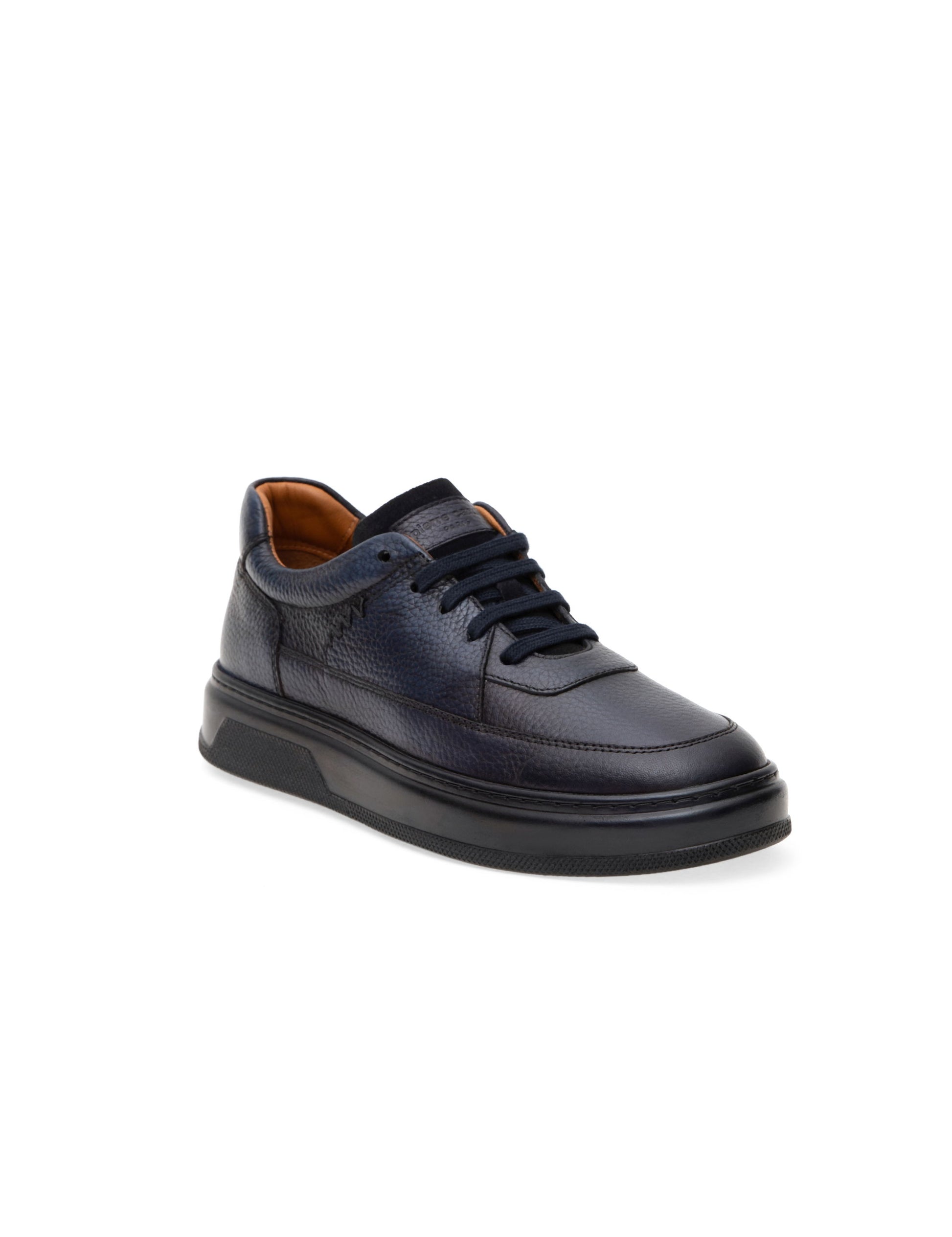 Navy Blue 100% Leather Casual Shoes