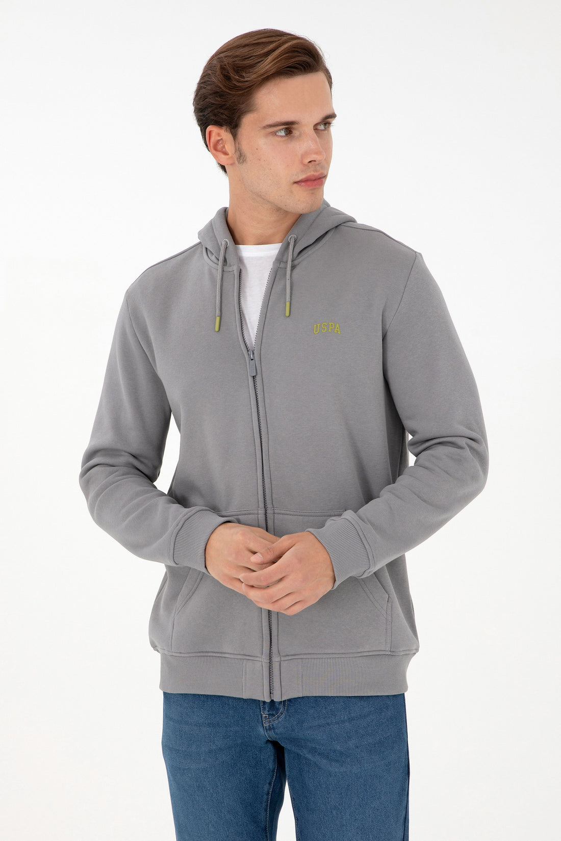 Men's Grey Charcoal Knitted Cardigan