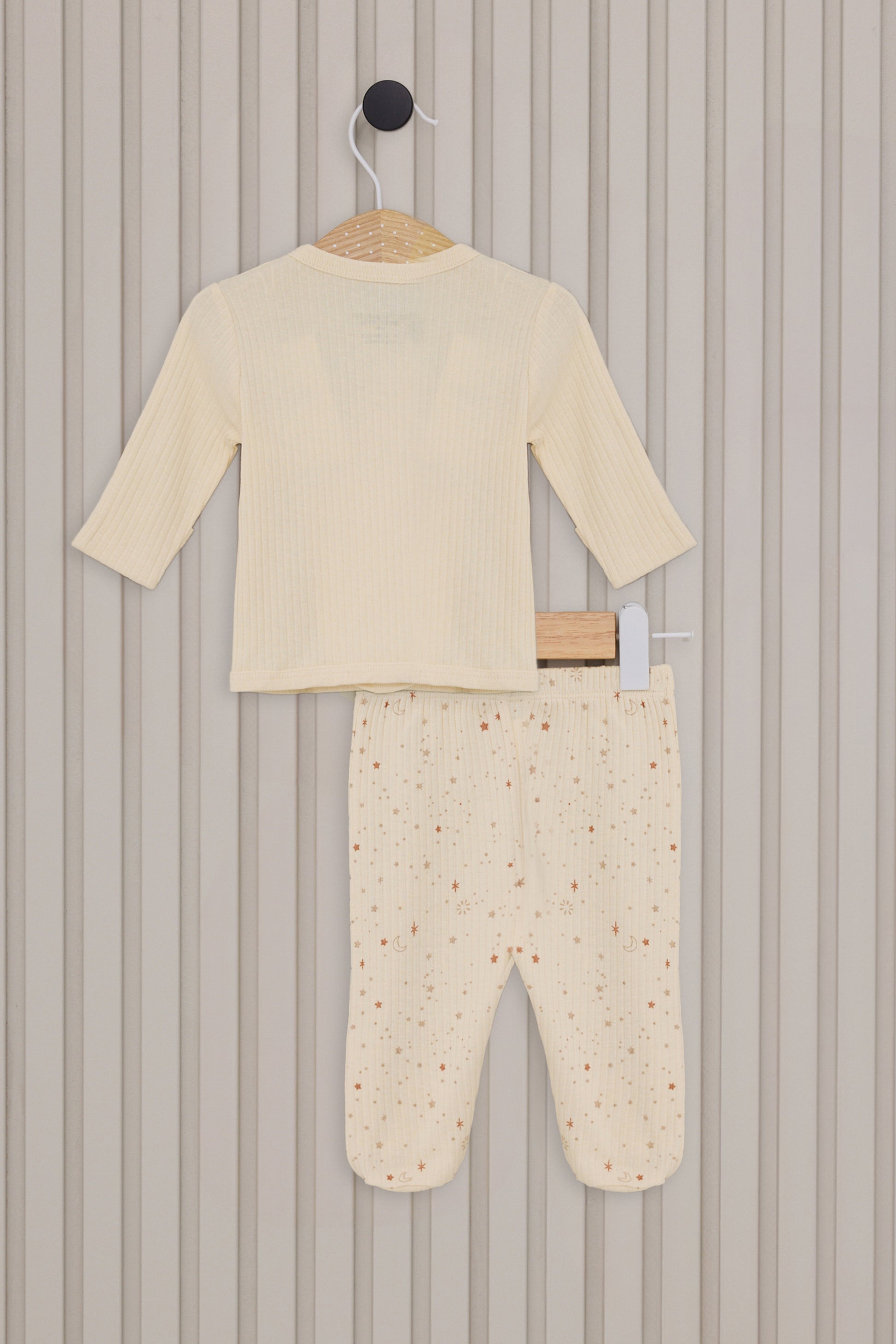 Baby Girl Cream Hospital Outlet 100% Cotton 5-Piece Zipper Set