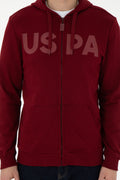 Men's Burgundy Knitted Cardigan