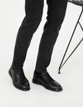 Black 100% Leather Casual Shoes