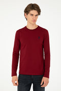 Men's Burgundy Basic Sweatshirt