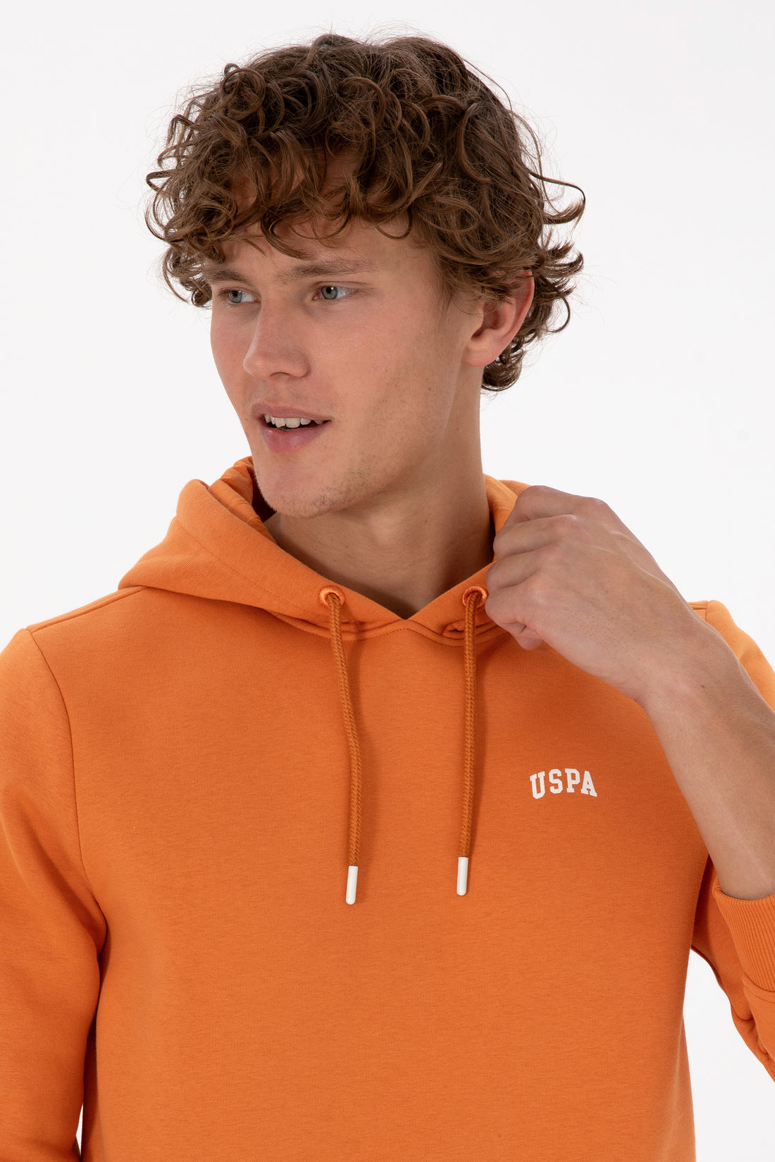 Erkek Regular Fit Kapüşonlu Bakır Basic Sweatshirt