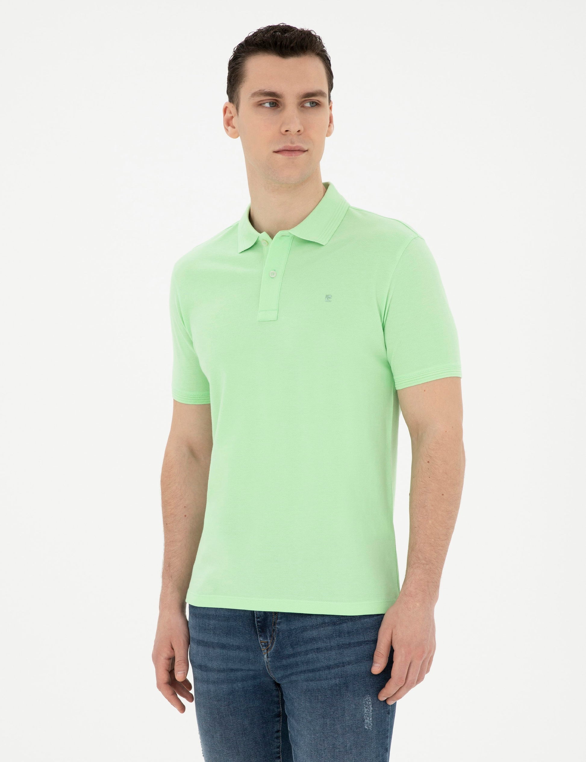 Peanut Green Slim Fit Basic T-Shirt