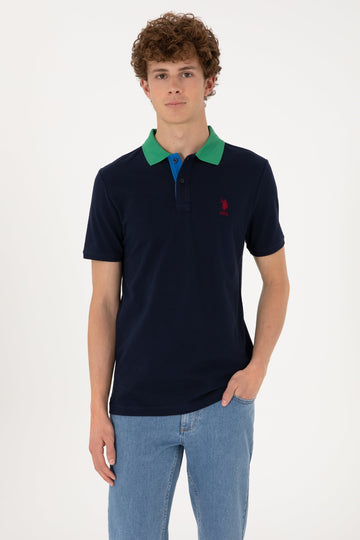 U.S. Polo Assn. - Men's Regular Fit Polo Neck Navy T-Shirt